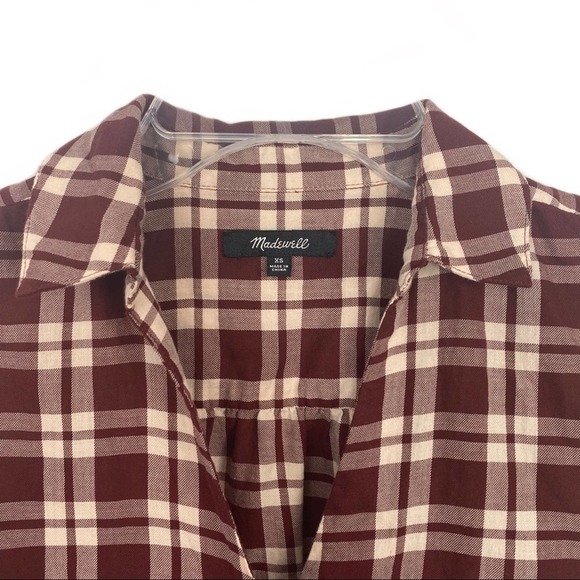 MADEWELL Arion Plaid Long Sleeve Wrap Top Size Extra Small - Picture 5 of 8